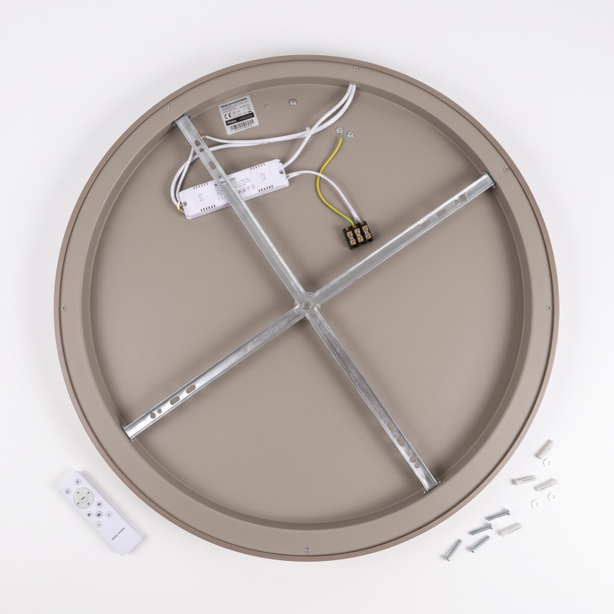 BRILAGI - Zatemnljivo LED stropno svetilo FALCON SLIM LED/42W/230V 3000-6500K Ø 50 cm bela/bež + daljinski upravljalnik