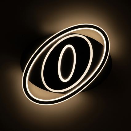 Brilagi - LED stropna svetilka IRIS z možnostjo zatemnitve LED/78W/230V 3000-6000K 37x49 cm črna + daljinski upravljalnik
