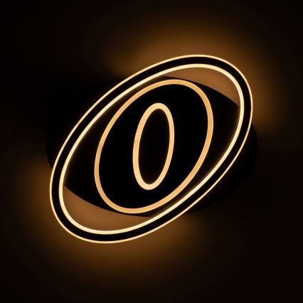 Brilagi - LED stropna svetilka IRIS z možnostjo zatemnitve LED/78W/230V 3000-6000K 37x49 cm črna + daljinski upravljalnik