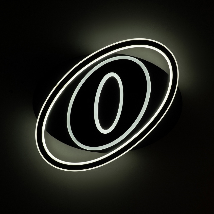 Brilagi - LED stropna svetilka IRIS z možnostjo zatemnitve LED/78W/230V 3000-6000K 37x49 cm črna + daljinski upravljalnik