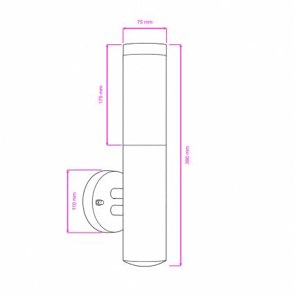 BRILAGI - LED zatemnjiva zunanja stenska svetilka ELIA 1xE27/6W/230V 2700-6500K IP44 Wi-Fi matni krom