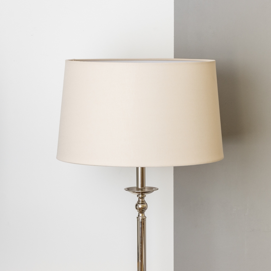 Brilagi - LED stoječa svetilka CERIA 1x E27/60 W/230 V, premer 45 cm, sijajni krom / bež