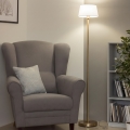 Brilagi - LED stoječa svetilka CERIA 1xE27/20W/230V premer 30 cm bela/zlata