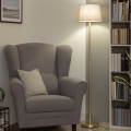 Brilagi - LED stoječa svetilka CERIA 1xE27/20W/230V premer 30 cm siva/zlata