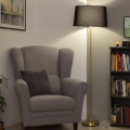 Brilagi - LED stoječa svetilka CERIA 1xE27/20W/230V premer 45 cm črna/zlata