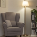 Brilagi - LED stoječa svetilka CERIA 1xE27/20W/230V Ø 30 cm bež/zlata