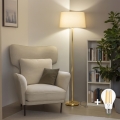 Brilagi - LED stoječa svetilka CERIA 1xE27/20W/230V Ø 45 cm bež/zlata