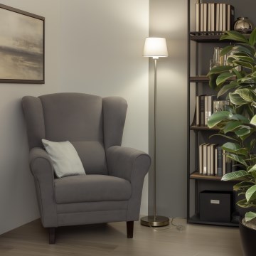Brilagi - LED stoječa svetilka CERIA 1xE27/40W/230V premer 20,5 cm siva/mat krom