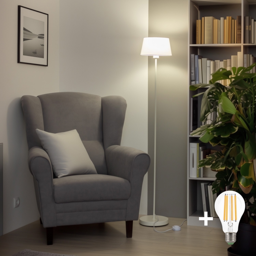 Brilagi - LED stoječa svetilka CERIA, 1xE27/40W/230V, premer 25 cm, bela