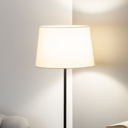 Brilagi - LED stoječa svetilka CERIA 1xE27/40W/230V, premer 30 cm, bež/črna