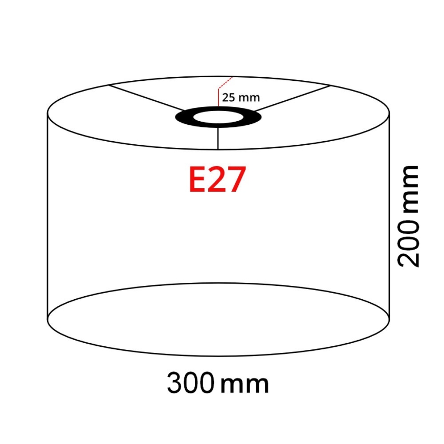 Brilagi - LED stoječa svetilka CERIA 1xE27/40W/230V, premer 30 cm, bež/črna