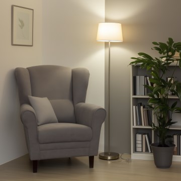 Brilagi - LED stoječa svetilka CERIA 1xE27/40W/230V premer 30 cm bež/matni krom