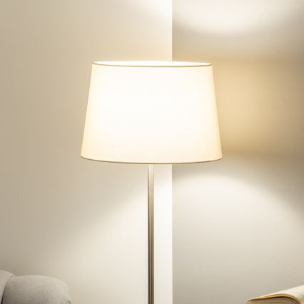 Brilagi - LED stoječa svetilka CERIA 1xE27/40W/230V premer 30 cm bež/matni krom