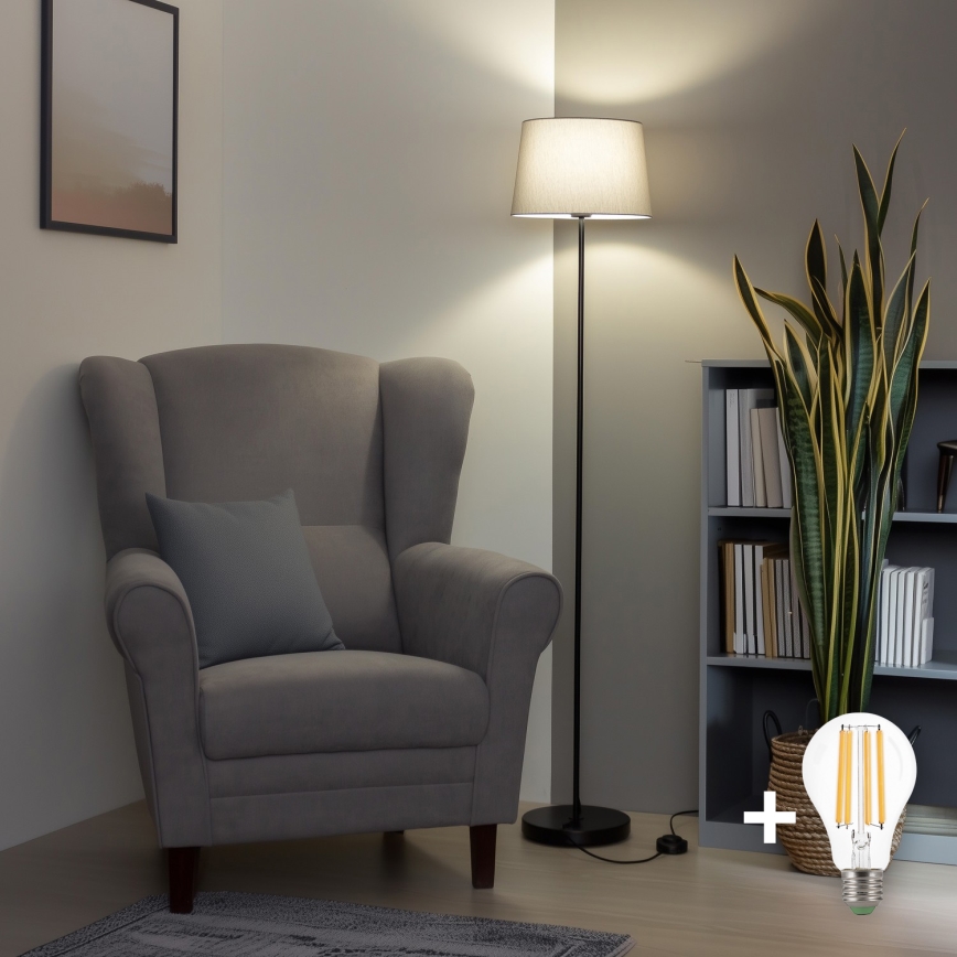 Brilagi - LED stoječa svetilka CERIA 1xE27/40W/230V premer 30 cm siva/črna