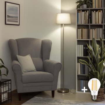 Brilagi - LED stoječa svetilka CERIA 1xE27/40W/230V premer 30 cm siva/matni krom