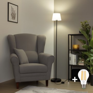 Brilagi - LED Stoječa svetilka CERIA 1xE27/40W/230V Ø 20,5 cm bela/črna