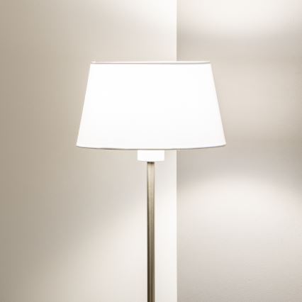 Brilagi - LED stoječa svetilka CERIA 1xE27/40W/230V Ø 25 cm bela/matni krom