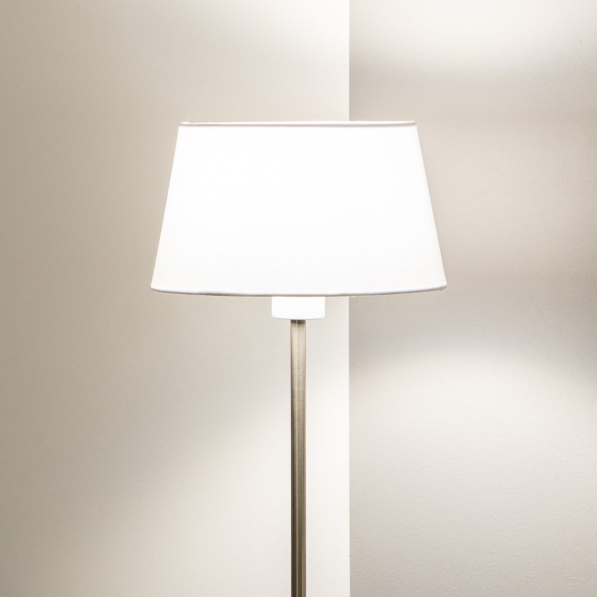 Brilagi - LED stoječa svetilka CERIA 1xE27/40W/230V Ø 25 cm bela/matni krom