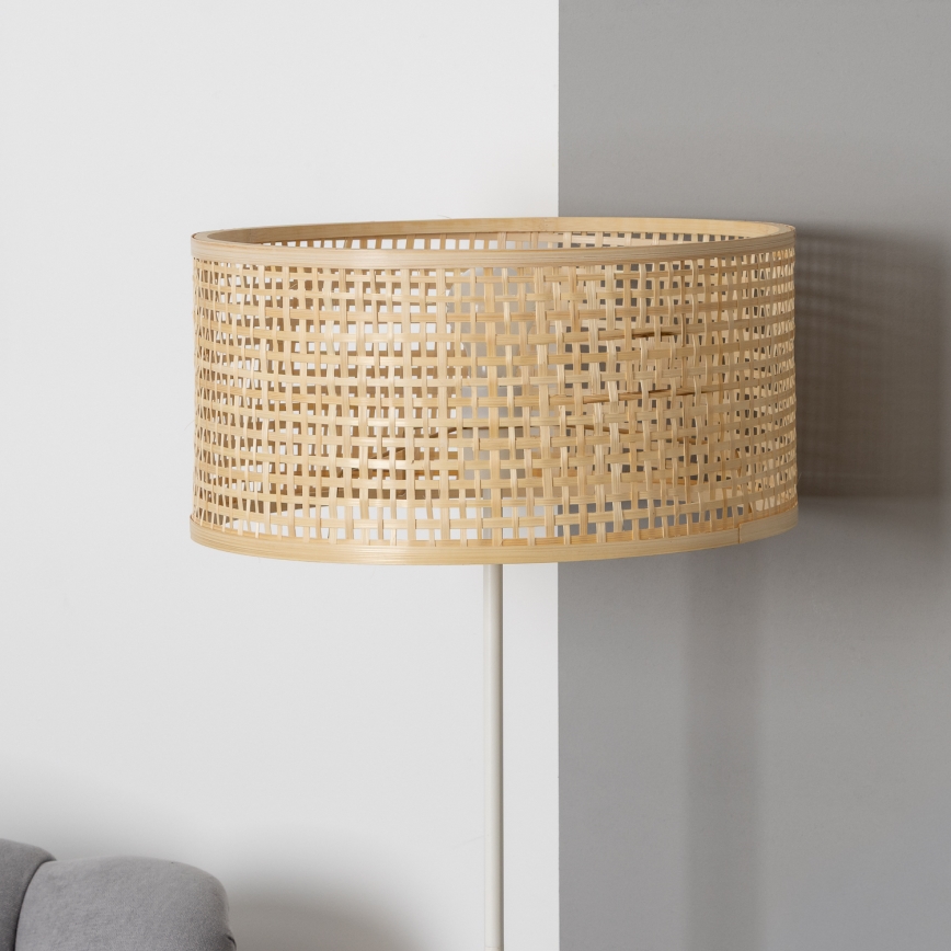 Brilagi - LED stoječa svetilka CERIA 1xE27/40W/230V Ø 40 cm bambus/bela