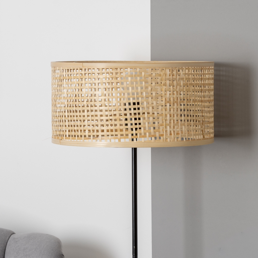 Brilagi - LED stoječa svetilka CERIA, 1xE27/40W/230V, Ø 40 cm, bambus/črna