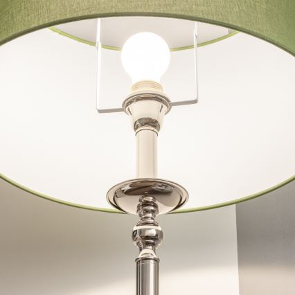 Brilagi - LED stoječa svetilka CERIA 1xE27/60W/230V Ø 45 cm sijajni krom/zelena