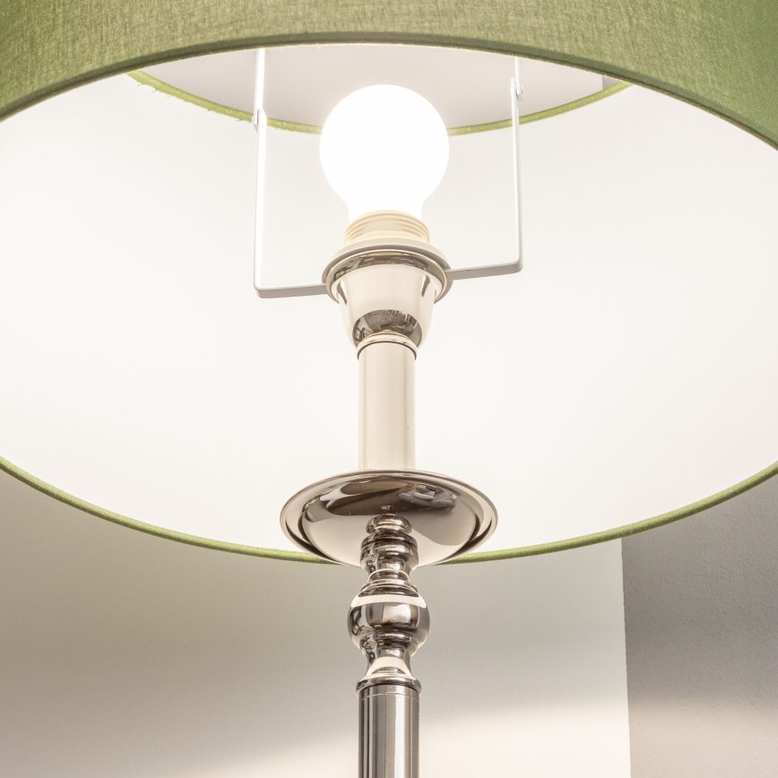 Brilagi - LED stoječa svetilka CERIA 1xE27/60W/230V Ø 45 cm sijajni krom/zelena