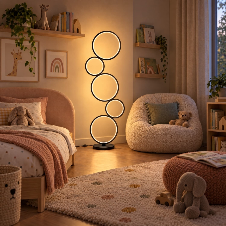 BRILAGI - LED stoječa svetilka ECHO LED/36W/230V 4000K 110 cm črna