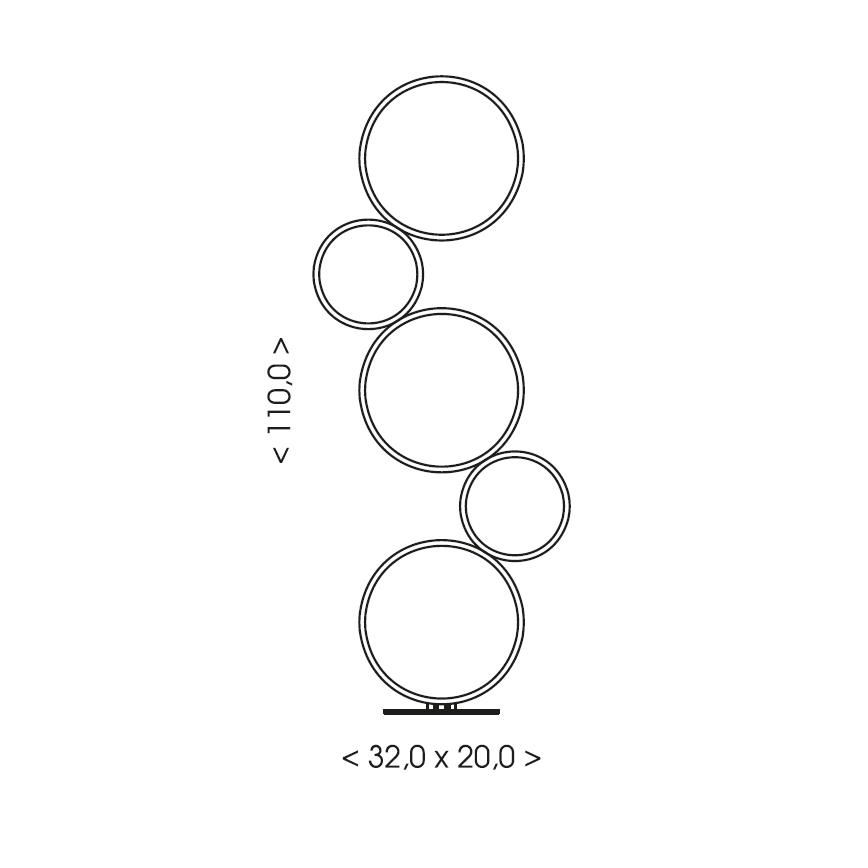 Brilagi - LED stoječa svetilka ECHO LED/36W/230V 4000K 110 cm črna