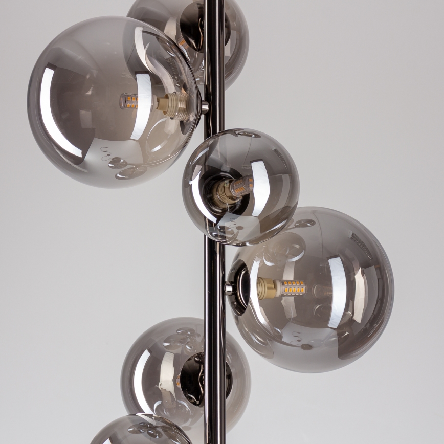 Brilagi - LED stoječa svetilka MILLA 7xG9/3W/230V črni krom/zadimljeno steklo