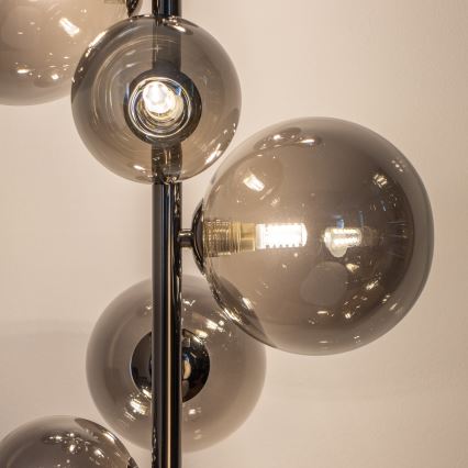 Brilagi - LED stoječa svetilka MILLA 7xG9/3W/230V črni krom/zadimljeno steklo
