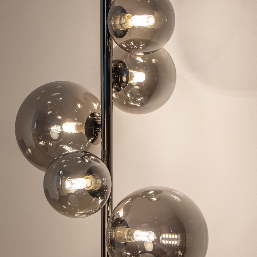 Brilagi - LED stoječa svetilka MILLA 7xG9/3W/230V črni krom/zadimljeno steklo