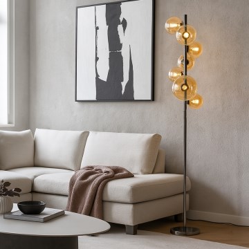 Brilagi - LED stoječa svetilka MILLA 7xG9/3W/230V črni krom/zlata