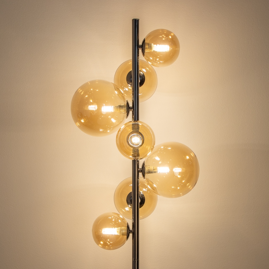 Brilagi - LED stoječa svetilka MILLA 7xG9/3W/230V črni krom/zlata