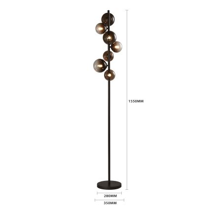 Brilagi - LED stoječa svetilka MILLA 7xG9/3W/230V rjava/dimna rjava