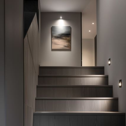 Brilagi - LED Stopniščna luč s senzorjem gibanja JACK LED/1,5W/230V 3000K/4000K/6500K črna