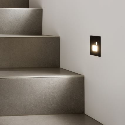 Brilagi - LED Stopniščna luč s senzorjem gibanja JACK LED/1,5W/230V 3000K/4000K/6500K črna