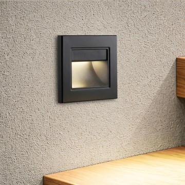 Brilagi - LED stopniščna svetilka STEP LIGHT LED/1,5W/230V IP44 črna
