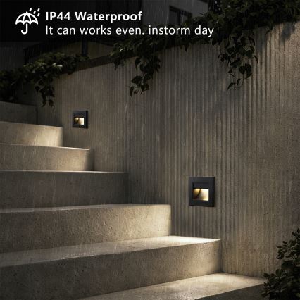 Brilagi - LED stopniščna svetilka STEP LIGHT LED/1,5W/230V IP44 črna