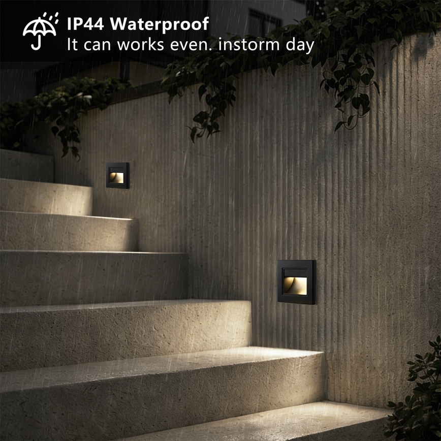 Brilagi - LED stopniščna svetilka STEP LIGHT LED/1,5W/230V IP44 črna