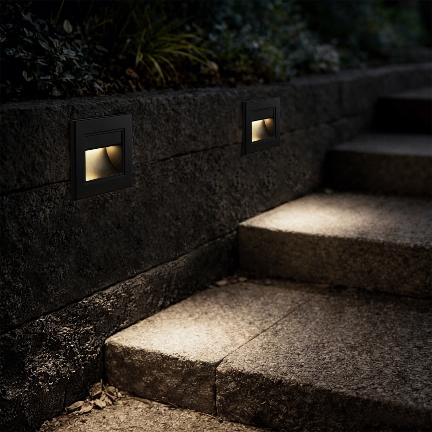 Brilagi - LED stopniščna svetilka STEP LIGHT LED/1,5W/230V IP44 črna