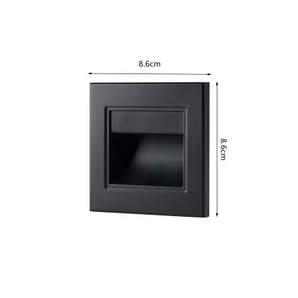 Brilagi - LED stopniščna svetilka STEP LIGHT LED/1,5W/230V IP44 črna