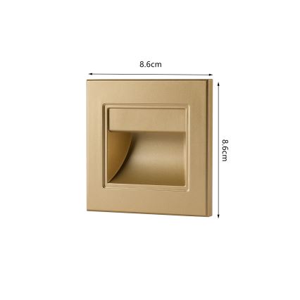 Brilagi - LED stopniščna svetilka STEP LIGHT LED/1,5W/230V IP44 zlata