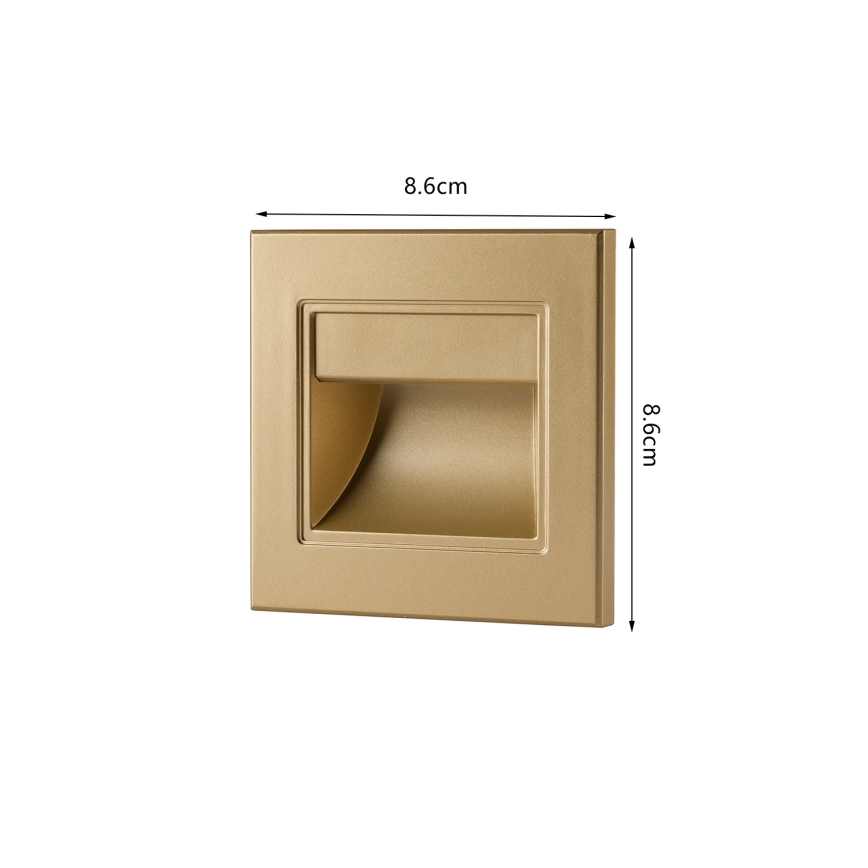 Brilagi - LED stopniščna svetilka STEP LIGHT LED/1,5W/230V IP44 zlata