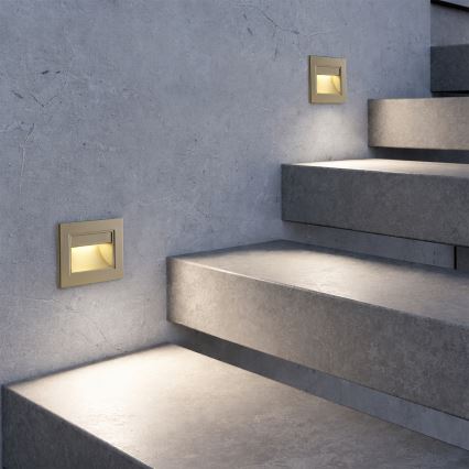 Brilagi - LED stopniščna svetilka STEP LIGHT LED/1,5W/230V IP44 zlata