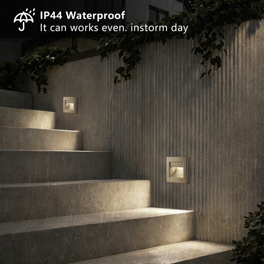 Brilagi - LED stopniščna svetilka STEP LIGHT LED/1,5W/230V IP44 zlata