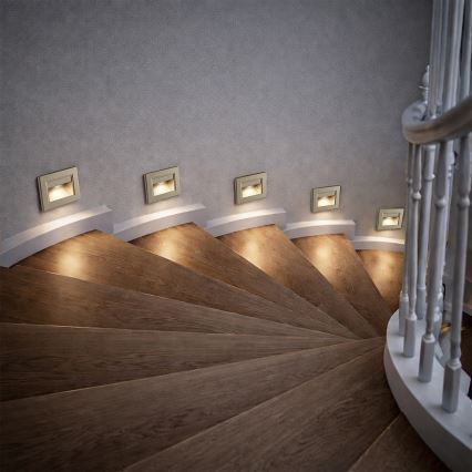 Brilagi - LED stopniščna svetilka STEP LIGHT LED/1,5W/230V IP44 zlata