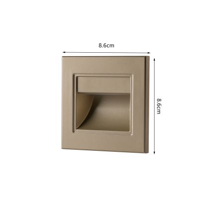 Brilagi - LED stopniščna svetilka STEP LIGHT LED/1,5W/230V IP44 zlata