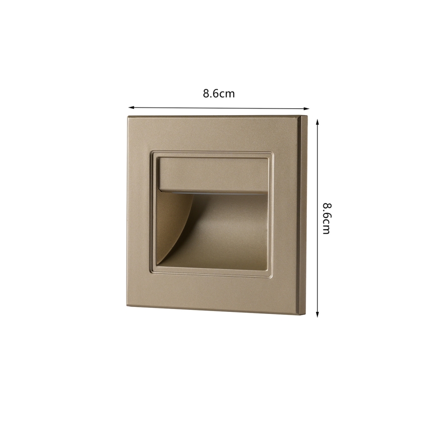 Brilagi - LED stopniščna svetilka STEP LIGHT LED/1,5W/230V IP44 zlata