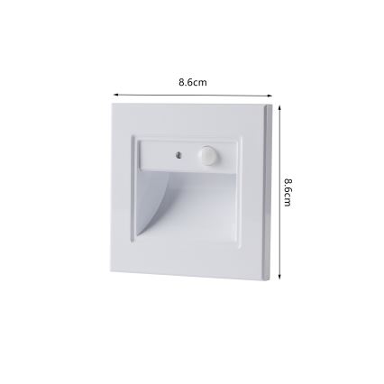 Brilagi - LED stopniščno svetilo s senzorjem STEP LIGHT LED/1,5W/230V IP44 bela