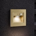 Brilagi - LED stopniščno svetilo s senzorjem STEP LIGHT LED/1,5W/230V IP44 zlato